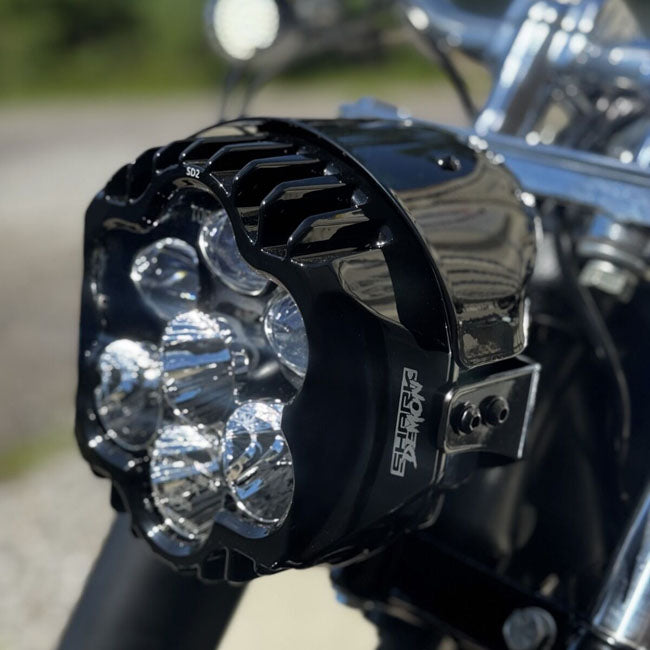 Custom Dynamics 5-3/4" Shark Demon LED headlamp kit - Custom Dynamics headlamp kits at Pedro's Parts