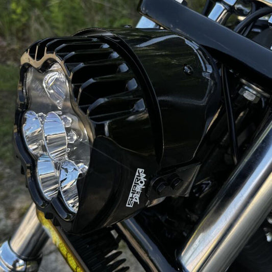 Custom Dynamics, 5-3/4" Shark Demon LED Headlamp Kit