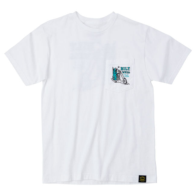 Biltwell Reaper T-Shirt white from Biltwell at Pedro’s Parts