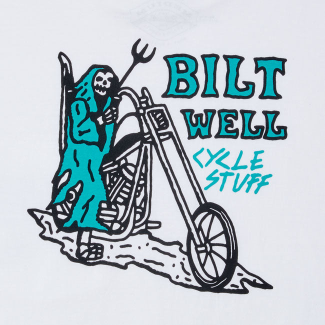 Biltwell Reaper T-Shirt white from Biltwell at Pedro’s Parts