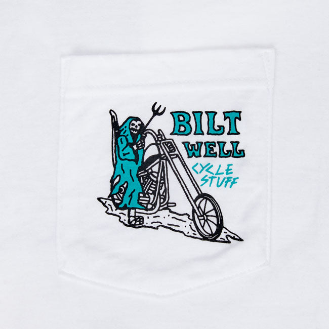 Biltwell Reaper T-Shirt white from Biltwell at Pedro’s Parts