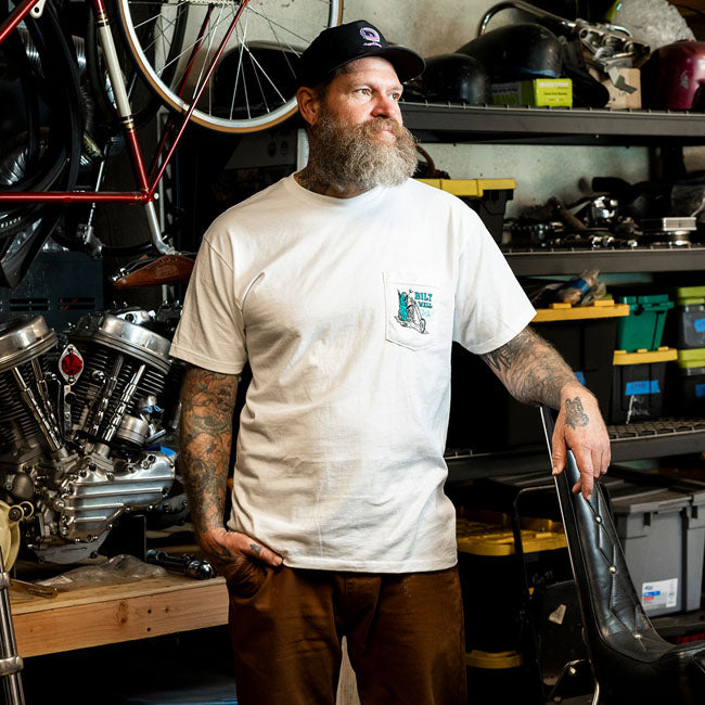 Biltwell Reaper T-Shirt white from Biltwell at Pedro’s Parts