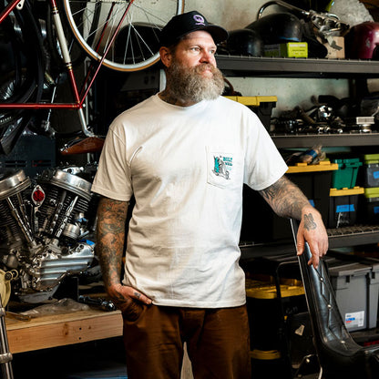 Biltwell Reaper T-Shirt white from Biltwell at Pedro’s Parts