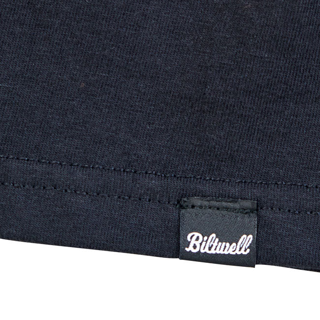 Biltwell Grey shield T-Shirt black from Biltwell at Pedro’s Parts