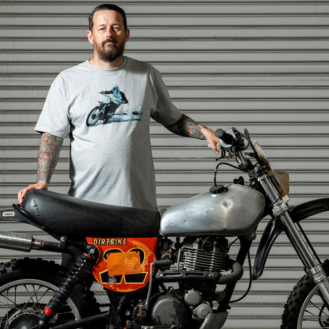 Biltwell Roost T-Shirt sporty grey from Biltwell at Pedro’s Parts