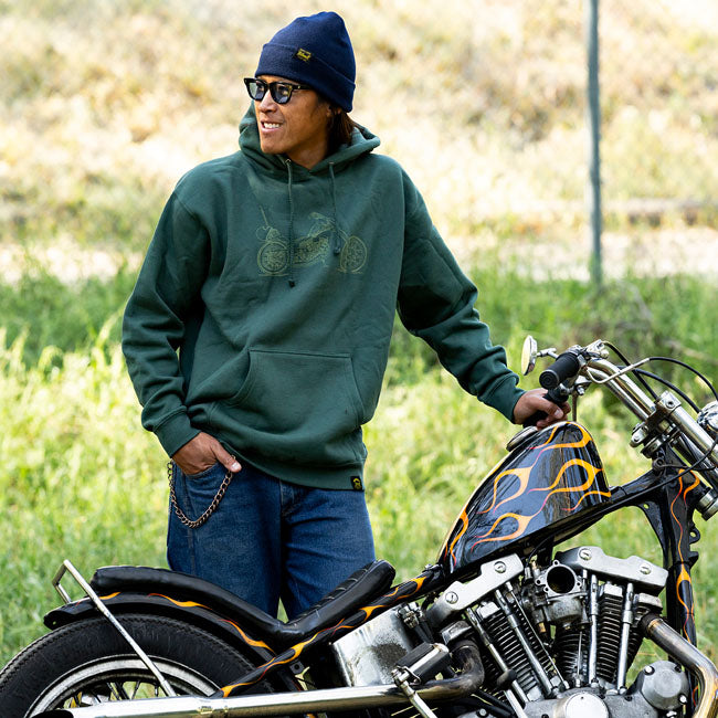 Biltwell Pan Hoodie green from Biltwell at Pedro’s Parts