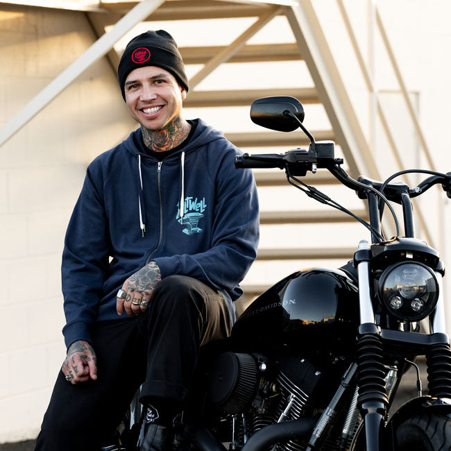 Biltwell Anvil beanie black/red from Biltwell at Pedro’s Parts