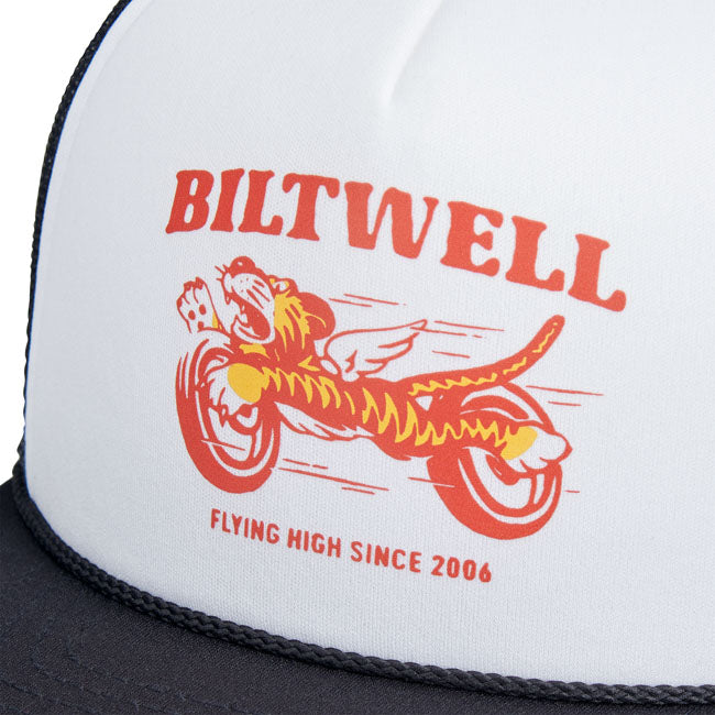 Biltwell Tiger trucker cap black/white from Biltwell at Pedro’s Parts
