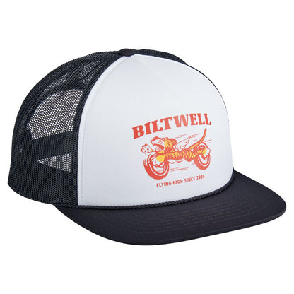 Biltwell Tiger trucker cap black/white from Biltwell at Pedro’s Parts