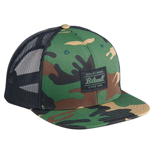 Biltwell Woodland trucker cap camo from Biltwell at Pedro’s Parts