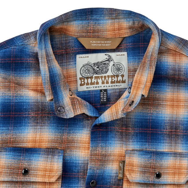Biltwell HI Test Flannel shirt baja from Biltwell at Pedro’s Parts