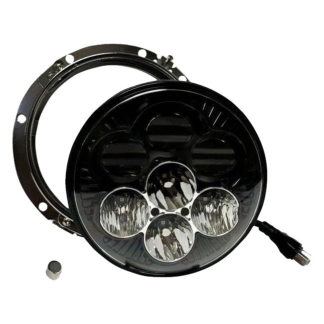 Custom Dynamics Shark Demon 7" LED headlamp with backlight - Custom Dynamics indicator lights led at Pedro's Parts