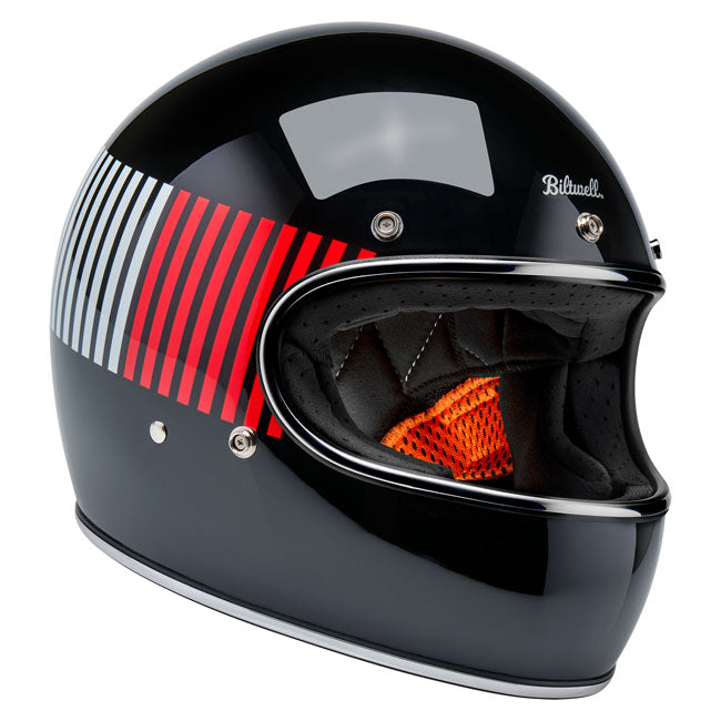 Biltwell Gringo RWB Raceflow Helmet Black - Helmets Full Face at Pedro’s Parts