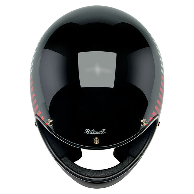 Biltwell Gringo RWB Raceflow Helmet Black - Helmets Full Face at Pedro’s Parts