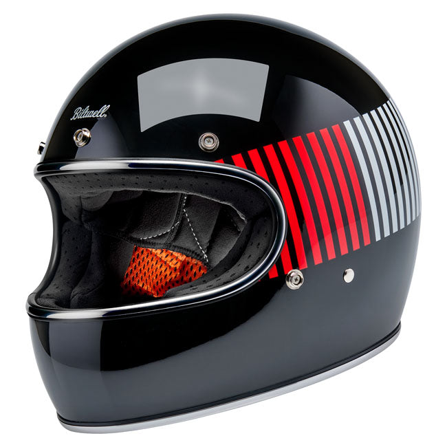 Biltwell Gringo RWB Raceflow Helmet Black - Helmets Full Face at Pedro’s Parts
