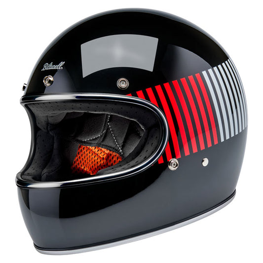Biltwell Gringo RWB Raceflow Helmet Black - Helmets Full Face at Pedro’s Parts