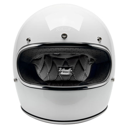 Biltwell Gringo Helmet - Gloss White - Helmets Full Face at Pedro’s Parts