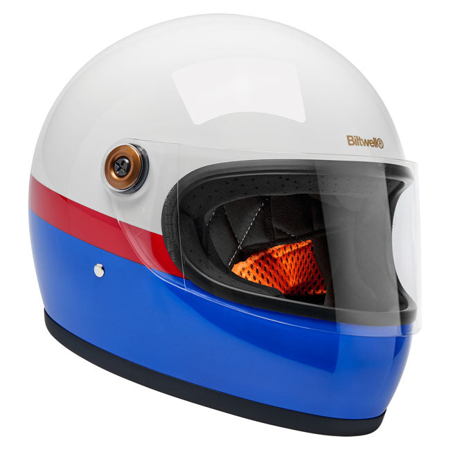 Biltwell Gringo S Helmet gloss RWB - Helmets Full Face at Pedro’s Parts