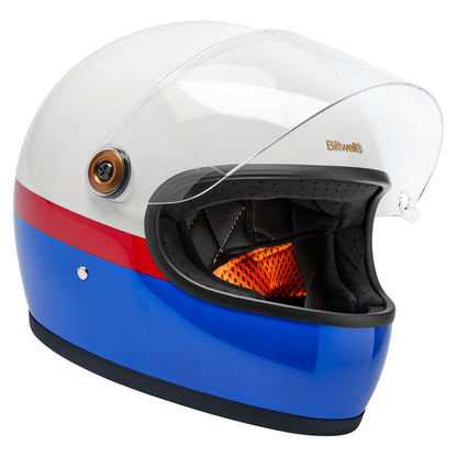 Biltwell Gringo S Helmet gloss RWB - Helmets Full Face at Pedro’s Parts