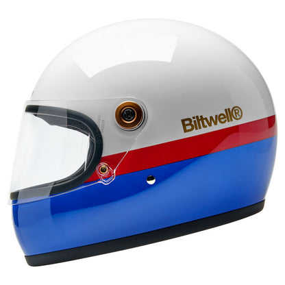 Biltwell Gringo S Helmet gloss RWB - Helmets Full Face at Pedro’s Parts