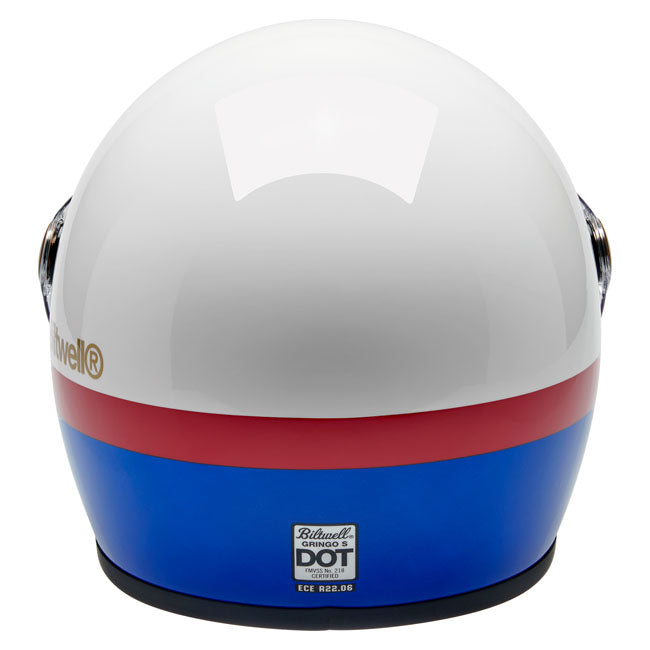 Biltwell Gringo S Helmet gloss RWB - Helmets Full Face at Pedro’s Parts