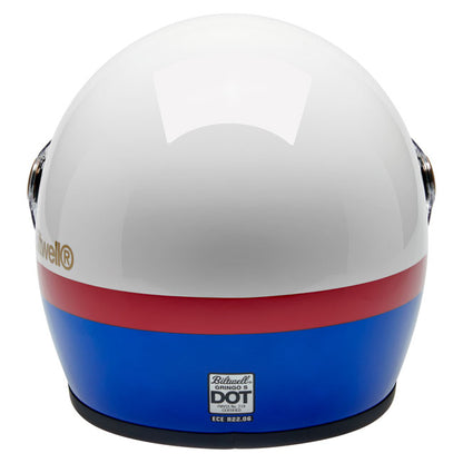 Biltwell Gringo S Helmet gloss RWB - Helmets Full Face at Pedro’s Parts