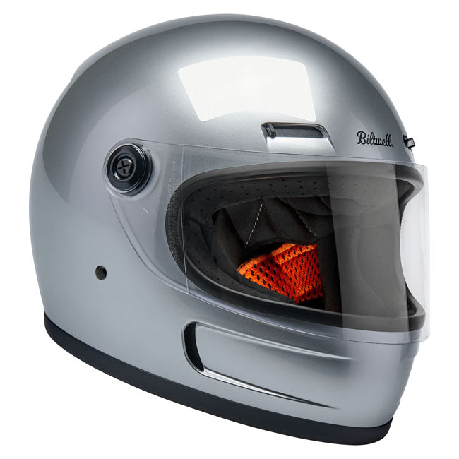 Biltwell Gringo SV Helmet gloss silver - Helmets Full Face at Pedro’s Parts