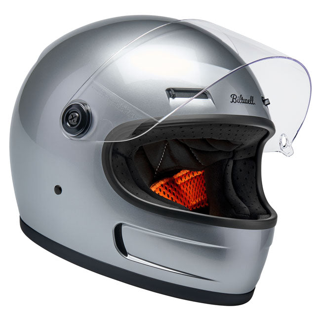 Biltwell Gringo SV Helmet gloss silver - Helmets Full Face at Pedro’s Parts