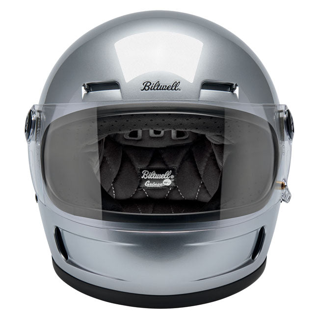 Biltwell Gringo SV Helmet gloss silver - Helmets Full Face at Pedro’s Parts