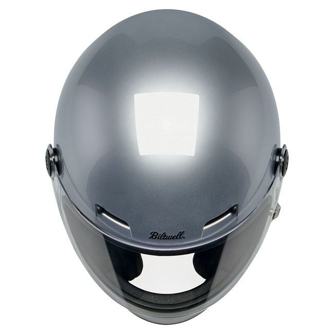 Biltwell Gringo SV Helmet gloss silver - Helmets Full Face at Pedro’s Parts