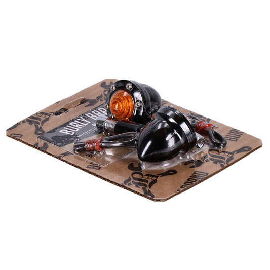 Burly, Reaper LED Turn Signal Set. Front. Black