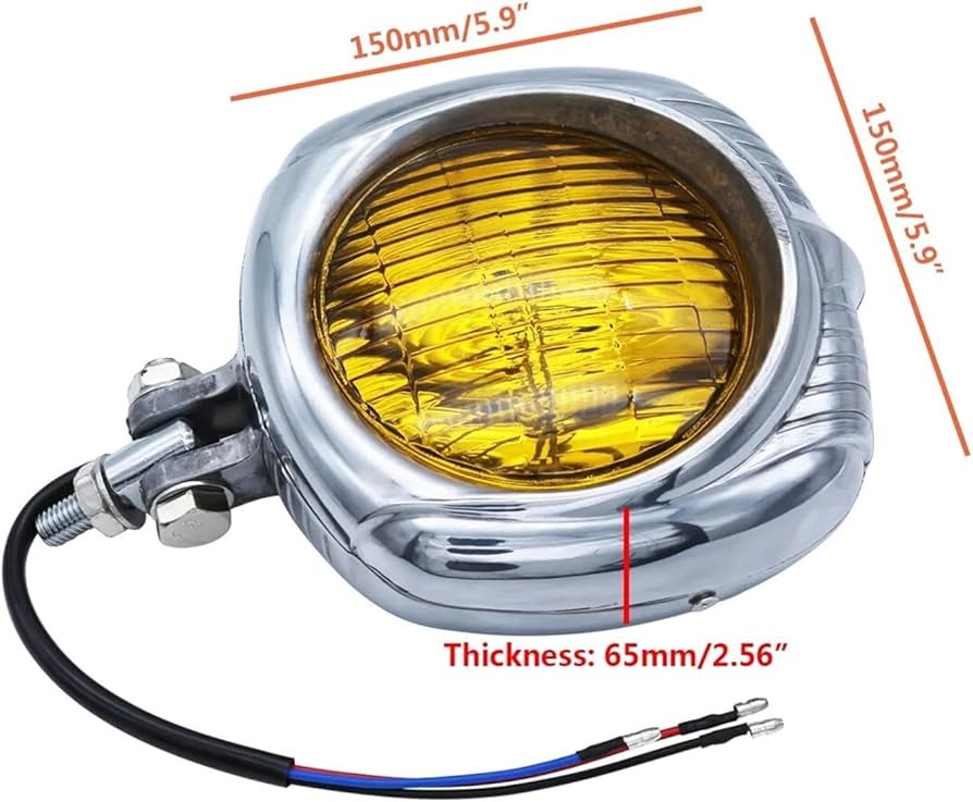 4.5" Amber Motorcycle Headlight