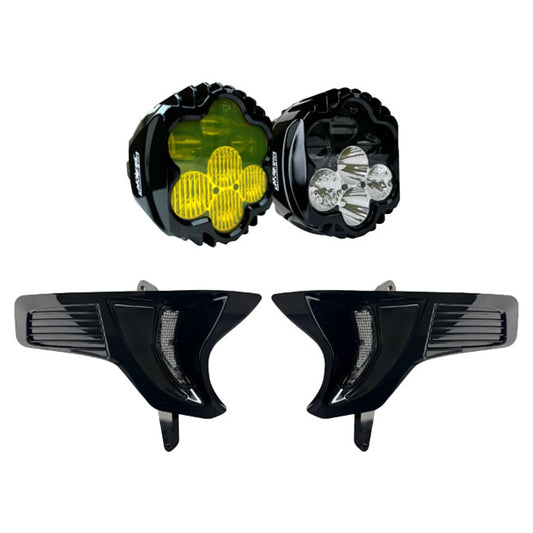 Custom Dynamics Shark Demon LED headlamp kit. White/yellow - Custom Dynamics lamp units at Pedro's Parts