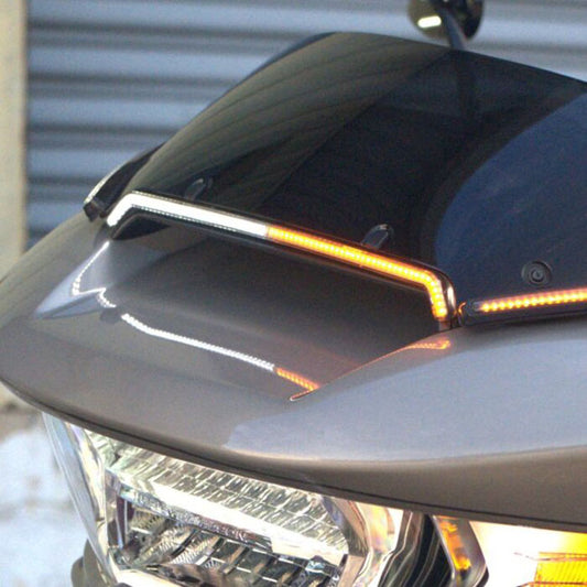 Custom Dynamics Led center fairing vent. Black - Custom Dynamics turn signals fairing at Pedro's Parts
