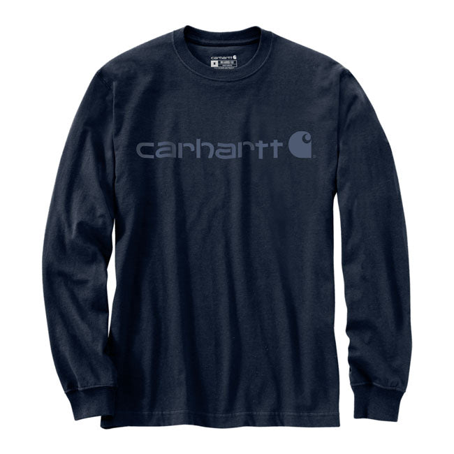 Carhartt Dearborn Logo Long Sleeve Navy - Carhartt product image