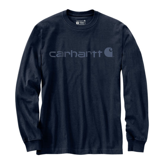 Carhartt Dearborn Logo Long Sleeve Navy - Carhartt product image