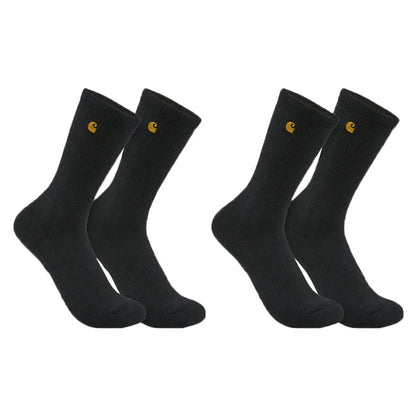 Carhartt Force Midweight Crew Socks 2 Pack Black - Carhartt product image