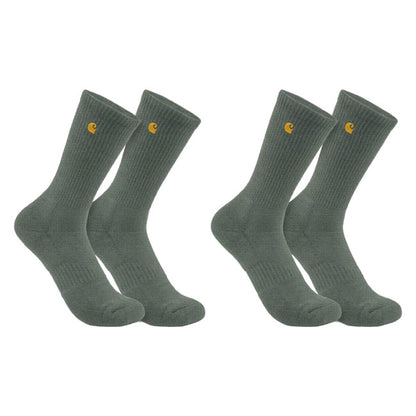 Carhartt Force Midweight Crew Socks 2 Pack Green - Carhartt product image