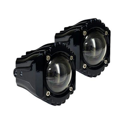 Custom Dynamics Shark Demon LED Fog Lights. Yellow - Custom Dynamics lights misc at Pedro's Parts