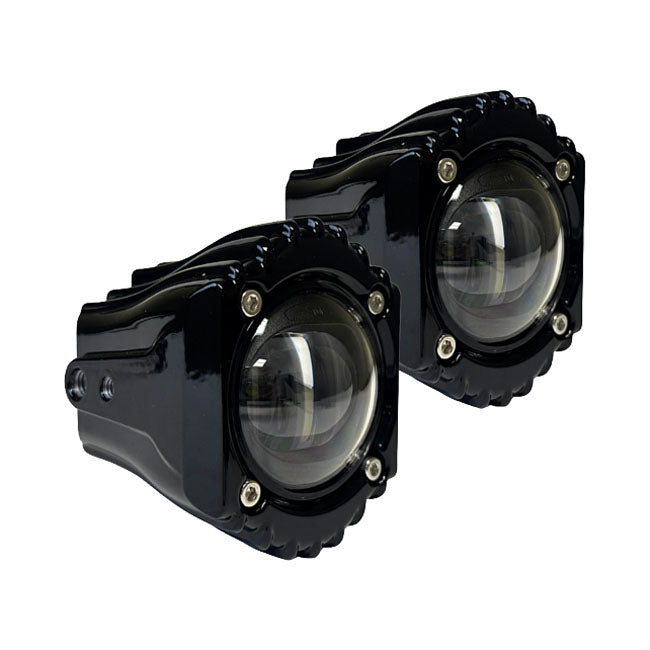 Custom Dynamics Shark Demon LED Fog Lights. Yellow - Custom Dynamics lights misc at Pedro's Parts