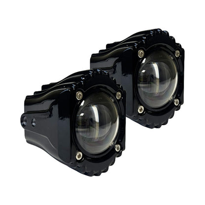 Custom Dynamics Shark Demon LED Fog Lights. Yellow - Custom Dynamics lights misc at Pedro's Parts