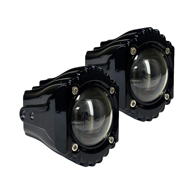 Custom Dynamics Shark Demon LED Fog Lights. Yellow - Custom Dynamics lights misc at Pedro's Parts