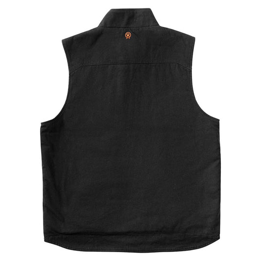 WCC Sherpa Lined Canvas Workvest Black