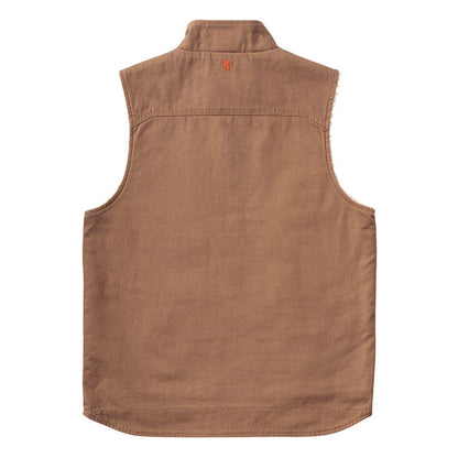WCC Sherpa Lined Canvas Workvest Brown