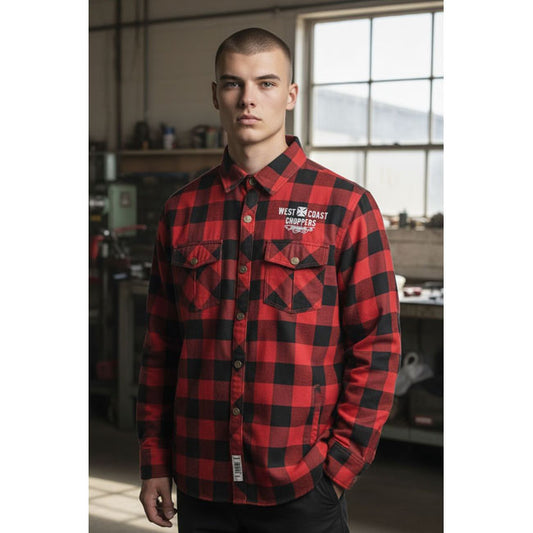 WCC Motorcycle Co. Riding Shirt Red/black