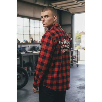 WCC Motorcycle Co. Riding Shirt Red/black
