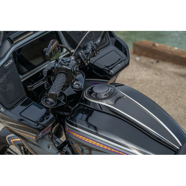 Arlen Ness, Pop-Up Gas Cap Black for 24+ Touring, Black