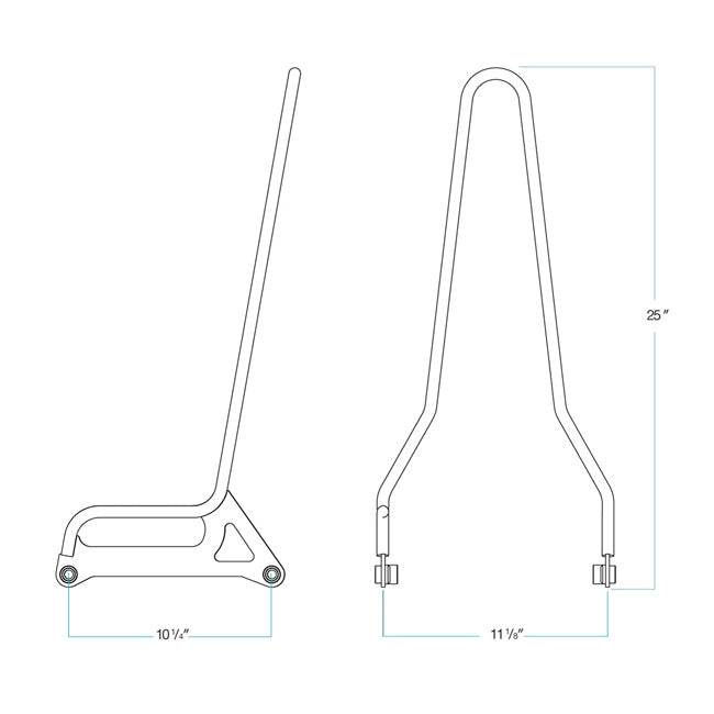Biltwell, Exfil Sissy Bar. Dyna. Black