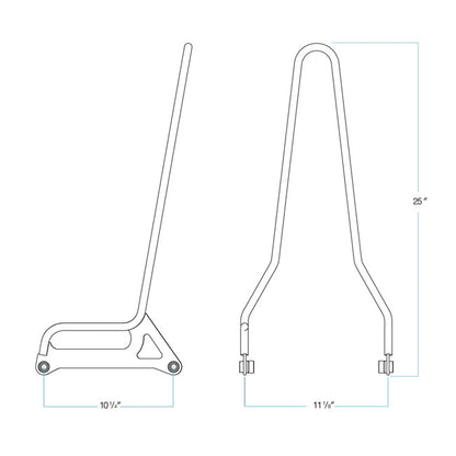 Biltwell, Exfil Sissy Bar. Dyna. Black