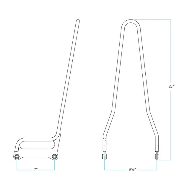Biltwell, Exfil Sissy Bar. Softail. Black
